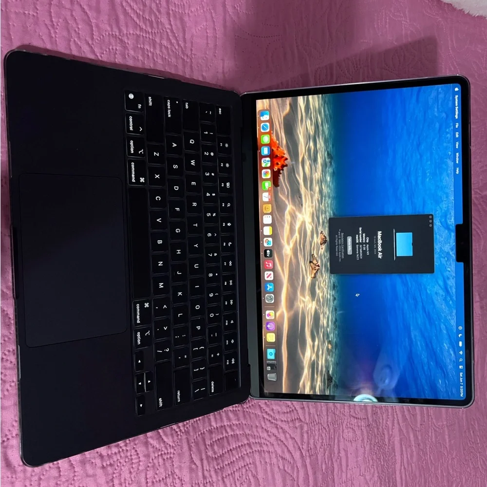 Apple MacBook Air Black Laptop with Backlit Keyboard